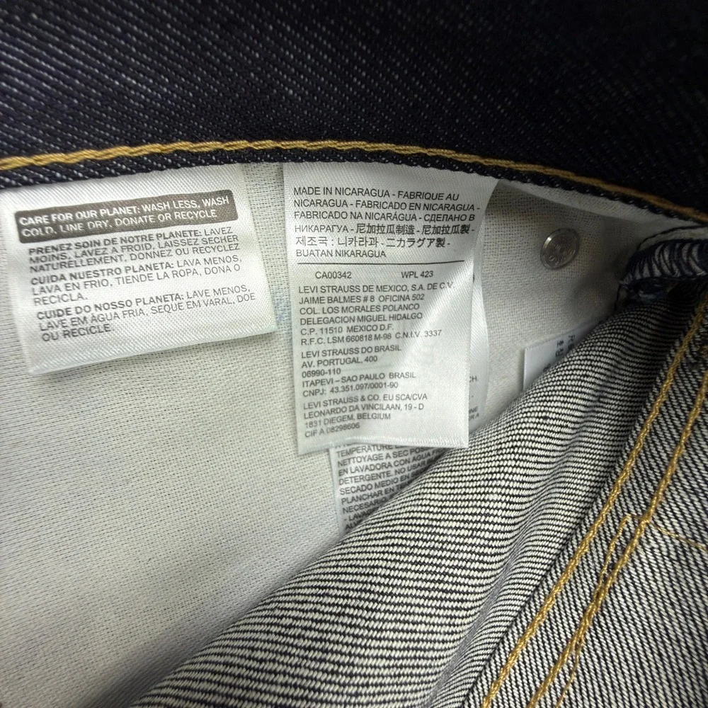 Levis 505 Regular Fit Jeans Mens 36x30 Dark Wash Indigo Straight Leg NWT